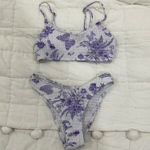 purple and white bikini SIZE XS: BRAND NEW NEVER WORN
